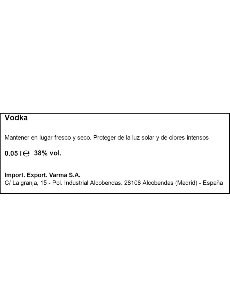 Miniatura Vodka Moskovskaya 5cl
