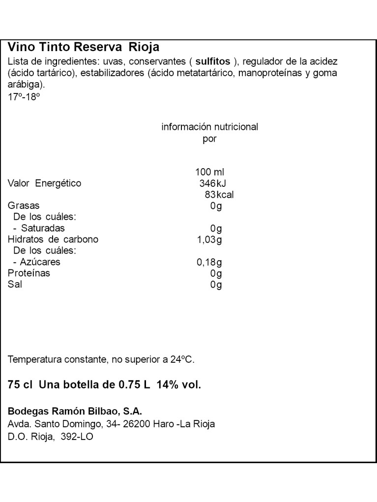 Ramon Bilbao Reserva