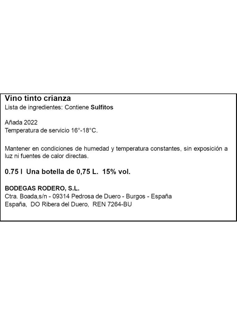 Carmelo Rodero Crianza 